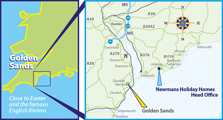 Map to find Golden Sands Holiday Park